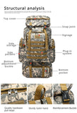 Rilibegan 70L Tactical Hiking Backpack – Camouflage, Waterproof
