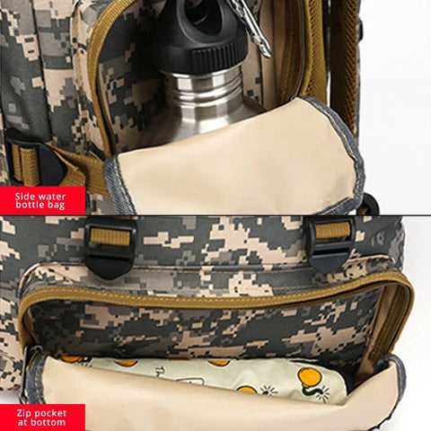 Rilibegan 70L Tactical Hiking Backpack – Camouflage, Waterproof