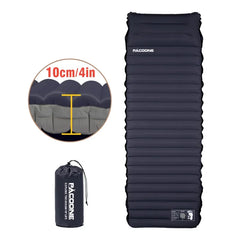 Ultralight Self-Inflating Camping Mattress with Built-In Foot Pump – 10cm Thick TPU Nylon Sleeping Pad for Hiking, Travel & Fishing