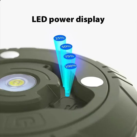 4-in-1 LED Camping Light Strip – 10M Waterproof Rechargeable Tent & Atmosphere Lamp with USB Power Bank (Military Green)