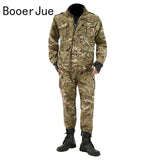 Men’s Wear-Resistant Outdoor Workwear Set – Black Python Pattern | Durable Polyester Tracksuit