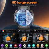 LIGE 2025 GPS Smartwatch for Men – Outdoor Sport Watch with AI Assistant, Compass, Altimeter, Barometer, and 3ATM Waterproof Protection