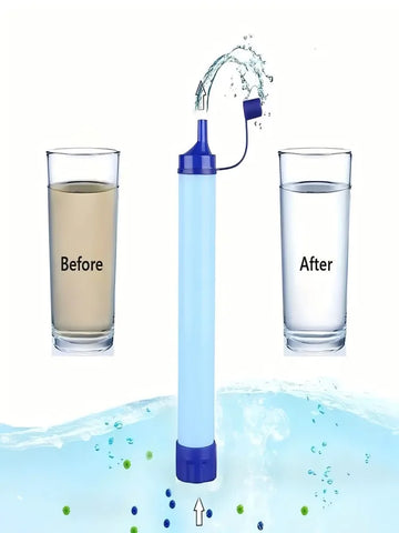 Outdoor Personal Water Filter Straw – Lightweight Emergency Water Purifier for Camping, Hiking & Survival