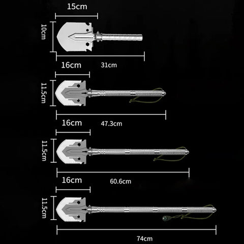 Multifunctional Folding Military Shovel – Survival Tool Set for Camping, Hiking & Outdoor Use