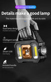 Solar Rechargeable Flashlight – Zoomable Waterproof COB LED Torch & Portable Lantern