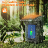 30MP 2K Solar Trail Camera – Infrared Night Vision Wildlife & Security Cam with Motion Sensor & Long Battery Life (IP66 Waterproof)
