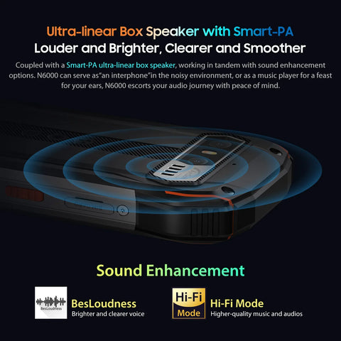 Blackview N6000 Rugged Waterproof Mini Smartphone | 4.3" Display, 256GB Storage, Android 13, 48MP Camera, NFC, Helio G99 Octa-Core