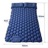 Double Camping Air Mattress with Built-In Pillows – Ultralight Inflatable Sleeping Pad for 2 – Waterproof, Compact & Durable