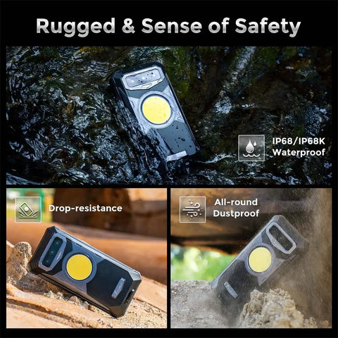 FOSSiBOT F102 Rugged Smartphone – 16500mAh Battery, 20GB+256GB, Android 13, 120Hz 6.58" FHD+ Display, Helio G99, 108MP Camera, NFC
