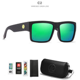 KDEAM All-Black Polarized Sunglasses – Unisex Square Frame | UV400 Protection for Fishing, Driving & Outdoor Adventure