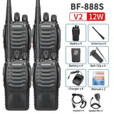 2 or 4 Pack Baofeng BF-888S V2 UHF Long-Range Walkie Talkies – 16-Channel Portable Two-Way Radios (400–470MHz, 5–10W, High-Capacity Battery)