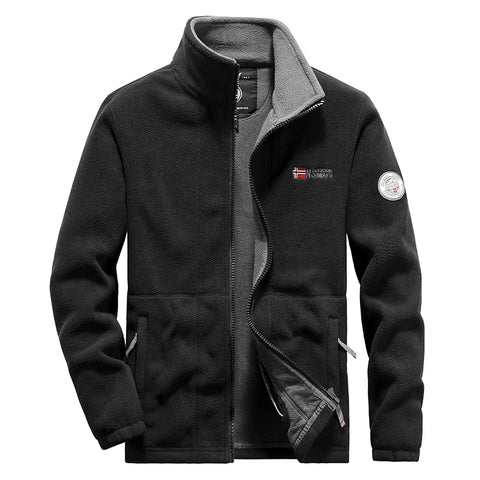 Men’s Thermal Polar Fleece Tactical Jacket – Windproof Outdoor Softshell Coat for Hiking & Survival