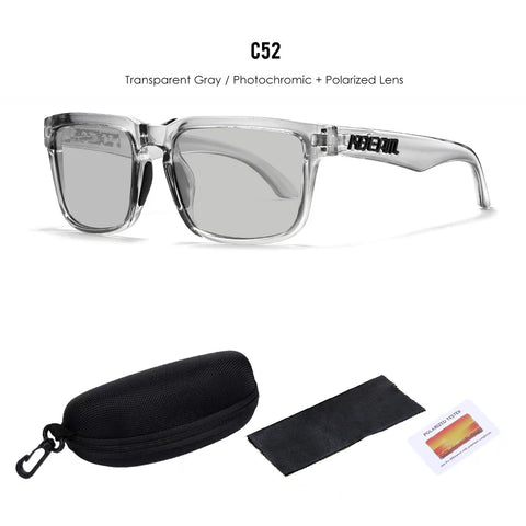 KDEAM Polarized Sunglasses – Unisex Square Frame UV400 Outdoor Eyewear (Red Mirror Lens, Model KD332)