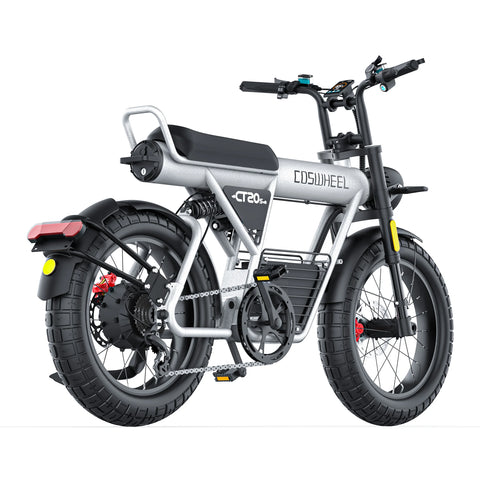 Coswheel CT20S 2000W Electric Dirt Bike – 60V 27.5Ah Fat Tire Ebike for Adults (20" Off-Road Tires, 161km Range)