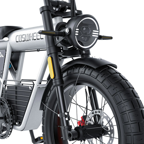 Coswheel CT20S 2000W Electric Dirt Bike – 60V 27.5Ah Fat Tire Ebike for Adults (20" Off-Road Tires, 161km Range)