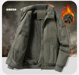 Men's Pilot Bomber Jacket – Winter Fleece-Lined Tactical Windbreaker