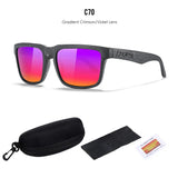 KDEAM Polarized Sunglasses – Unisex Square Frame UV400 Outdoor Eyewear (Red Mirror Lens, Model KD332)