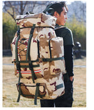 130L Waterproof Hiking Backpack – Heavy-Duty Outdoor Rucksack with Reflective Safety Strips & Molle System
