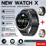 OPPO Watch X Smartwatch – 1.43" AMOLED Display, 4GB MP4/MP3 Player, Bluetooth 5.3, Multi-Sport & Health Tracking, IP68 Waterproof