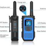 AWANFI Rechargeable Walkie Talkies (2/3/4-Pack) – Long Range 2-Way Radios with 16 Channels, VOX, USB-C Charging – Ideal for Kids & Adults, Outdoor Camping & Hiking