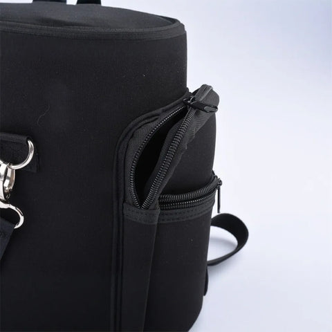 Portable Thermal Water Bottle Bag – Large Capacity Sleeve with Adjustable Shoulder Strap (Black)