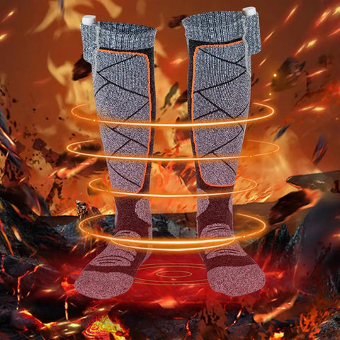 Rechargeable Heated Socks – Unisex Electric Thermal Socks with Remote Control & 3 Heat Settings (2200mAh Batteries Included)