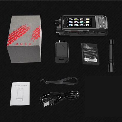 ANYSECU W6PLUS Android 10 4G LTE Network & Analog UHF Walkie Talkie | IP68 Waterproof, Zello & REAL-PTT Compatible