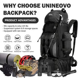 90L Waterproof Hiking & Camping Backpack – Large Capacity Outdoor Trekking Bag