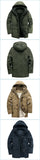 Men’s Hooded Winter Jacket – Thick Lamb Fleece Lining, Multi-Pocket,