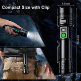 MaxLumenit™ 1,000,000 Lumen Rechargeable LED Flashlight – Ultra-Bright, USB-C, Waterproof, Zoomable Torch for Outdoor & Emergency Use