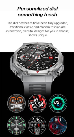 LIGE 2025 KT85 Outdoor Smartwatch – 1.43" AMOLED Display, Long Battery Life, Fitness & Health Tracker for Men