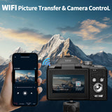 NBD 64MP Digital Camera – 16X Optical Zoom, 5K Video, WiFi & App Control, 180° Flip Screen