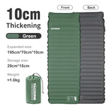 Ultralight Self-Inflating Camping Mattress with Built-In Foot Pump – 10cm Thick TPU Nylon Sleeping Pad for Hiking, Travel & Fishing