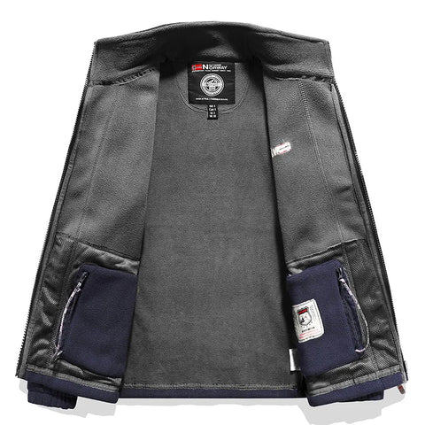 Men’s Thermal Polar Fleece Tactical Jacket – Windproof Outdoor Softshell Coat for Hiking & Survival