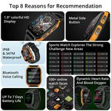 COLMI P73 Military Outdoor Smartwatch – 1.9" Display, Bluetooth Calling, 100+ Sport Modes, IP68 Waterproof