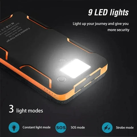 Xiaomi 200,000mAh Solar Power Bank with Folding Solar Panels – Portable Quick-Charge Power for Outdoor Camping & Survival