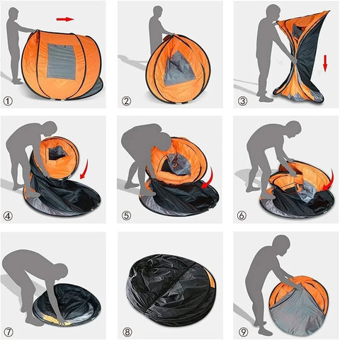 Quick-Open Pop-Up Tent for 5–8 People – Waterproof Hand-Throw Camping & Boat Tent (4-Season, Double Layer)