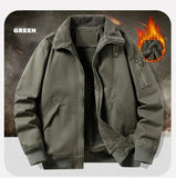 Men's Pilot Bomber Jacket – Winter Fleece-Lined Tactical Windbreaker