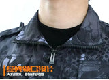 Men’s Wear-Resistant Outdoor Workwear Set – Black Python Pattern | Durable Polyester Tracksuit