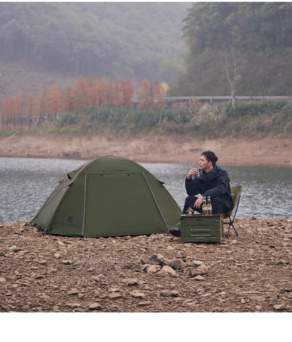 Mobi Garden 3–4 Person Waterproof Camping Tent – Double-Layer, UV & Rain Protection, Lightweight Trekking Shelter