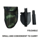 6-in-1 Military Folding Shovel with Pickaxe – Compact, Multi-Tool Survival Spade with Carry Case