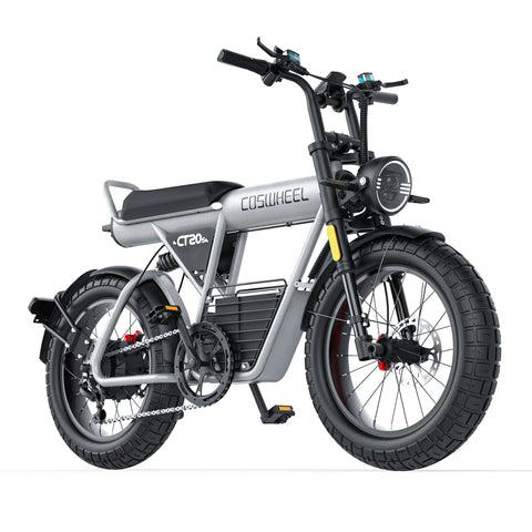 Coswheel CT20S 2000W Electric Dirt Bike – 60V 27.5Ah Fat Tire Ebike for Adults (20" Off-Road Tires, 161km Range)