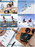 Melcam 4K Digital Camera with Flip Screen – 48MP Autofocus Vlogging Camera for Photography & Video, Anti-Shake, Flash, 16X Zoom