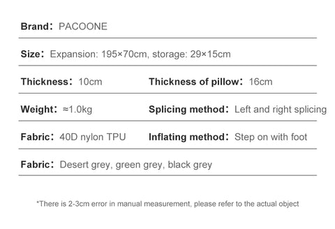 Ultralight Self-Inflating Camping Mattress with Built-In Foot Pump – 10cm Thick TPU Nylon Sleeping Pad for Hiking, Travel & Fishing