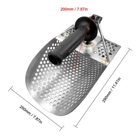 Stainless Steel Sand Scoop Shovel for Metal Detecting – SUS304 Beach & Underwater Sand Sifter