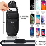 32 oz Motivational Water Bottle with Sleeve – Leakproof BPA-Free Bottle with Straw, Time Marker & Adjustable Strap Carrier (1L)