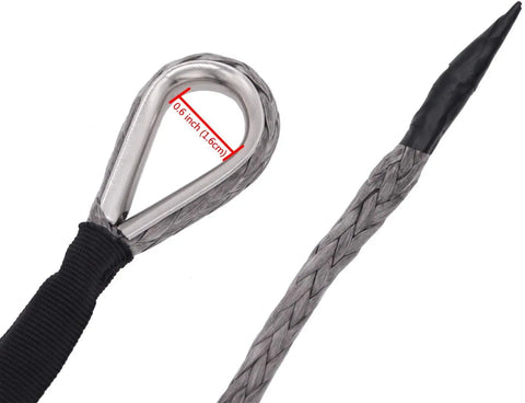 15M Synthetic Winch Rope – 10,000LBS Recovery Cable (5mm) for 4WD, ATV, SUV, Truck, Boat