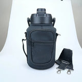Portable Thermal Water Bottle Bag – Large Capacity Sleeve with Adjustable Shoulder Strap (Black)