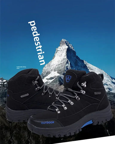 Men’s Waterproof High-Top Hiking & Climbing Shoes – Anti-Slip, Breathable Outdoor Footwear