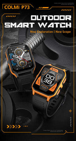 COLMI P73 Military Outdoor Smartwatch – 1.9" Display, Bluetooth Calling, 100+ Sport Modes, IP68 Waterproof